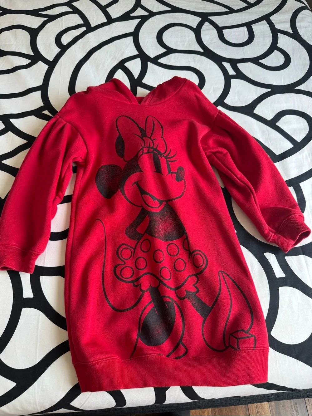 GAP Red Minnie Mouse Hooded Sweatshirt Dress